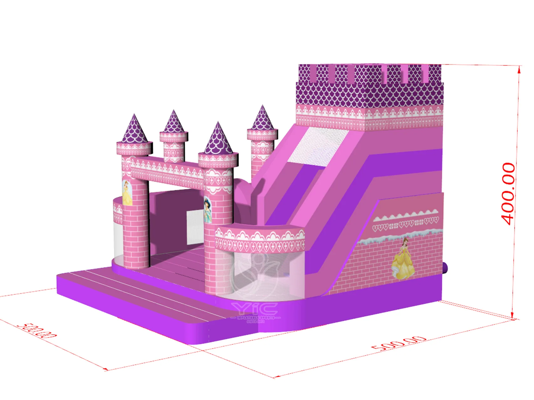 Princess castle bounce house product photo 5