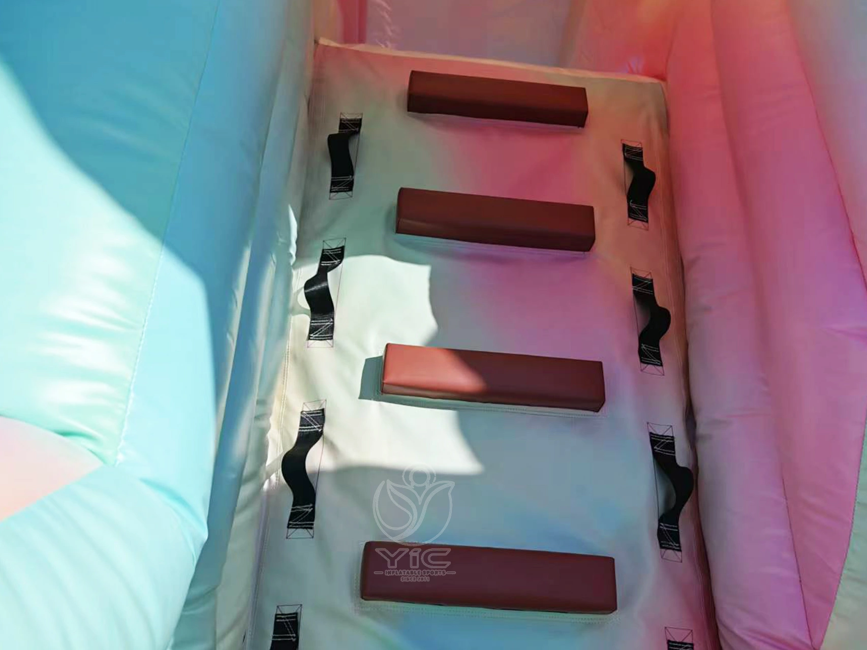 White castle bounce house with slide and ball pit product photo 5