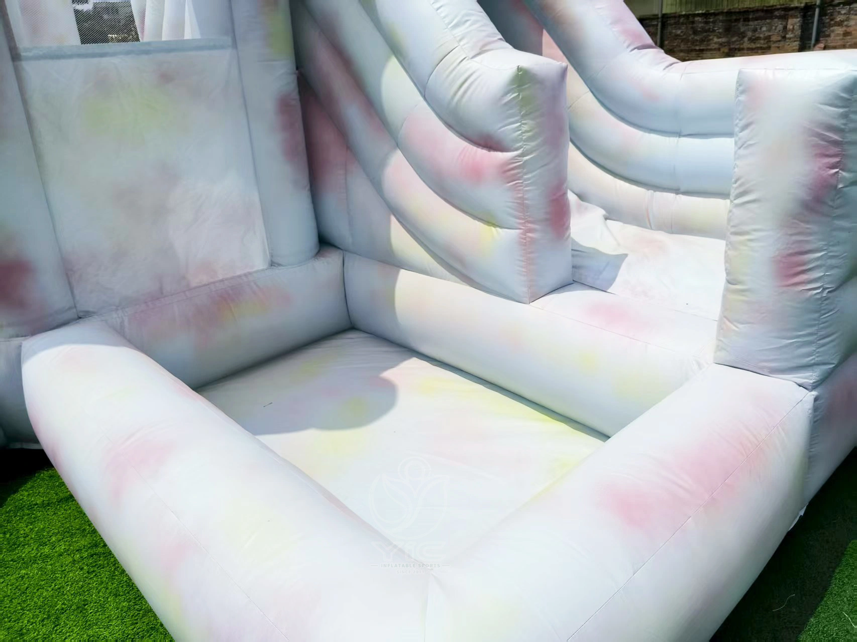 White luxury bouncy castle product photo 4