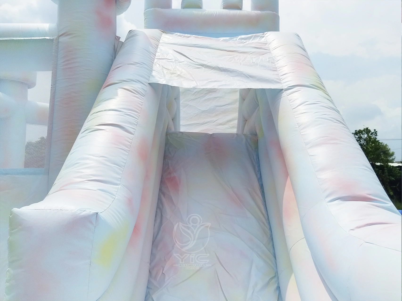 White luxury bouncy castle product photo 5