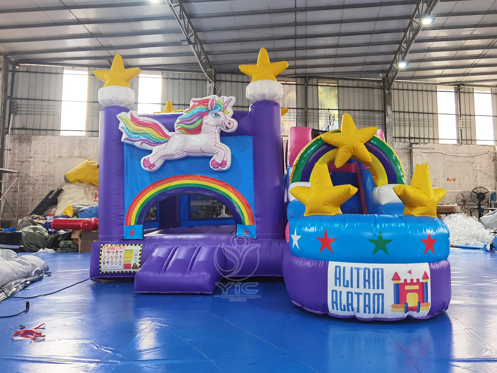 Unicorn bounce house with slide product photo 2
