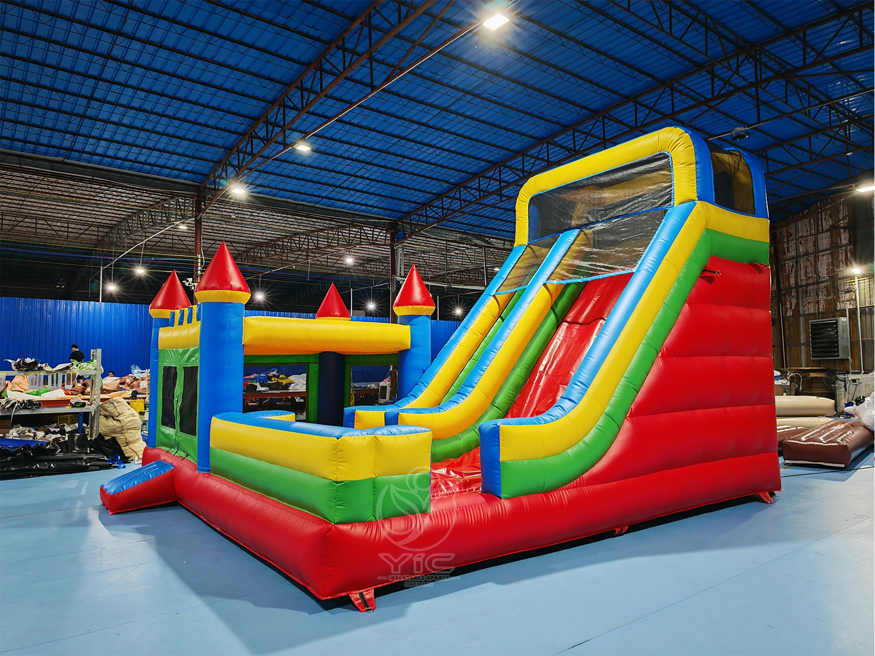 Commercial grade bounce house and slide