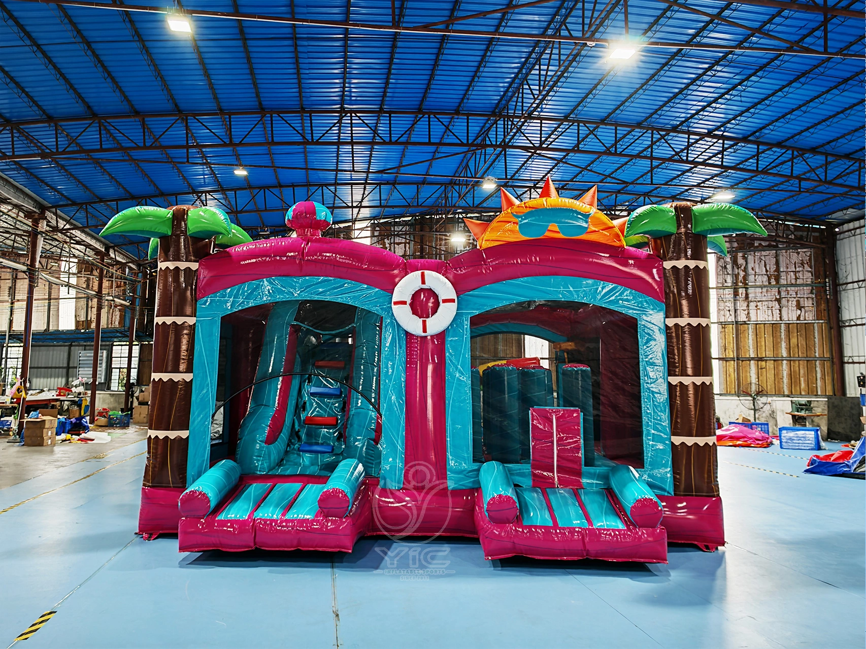 Beach themed bounce house
