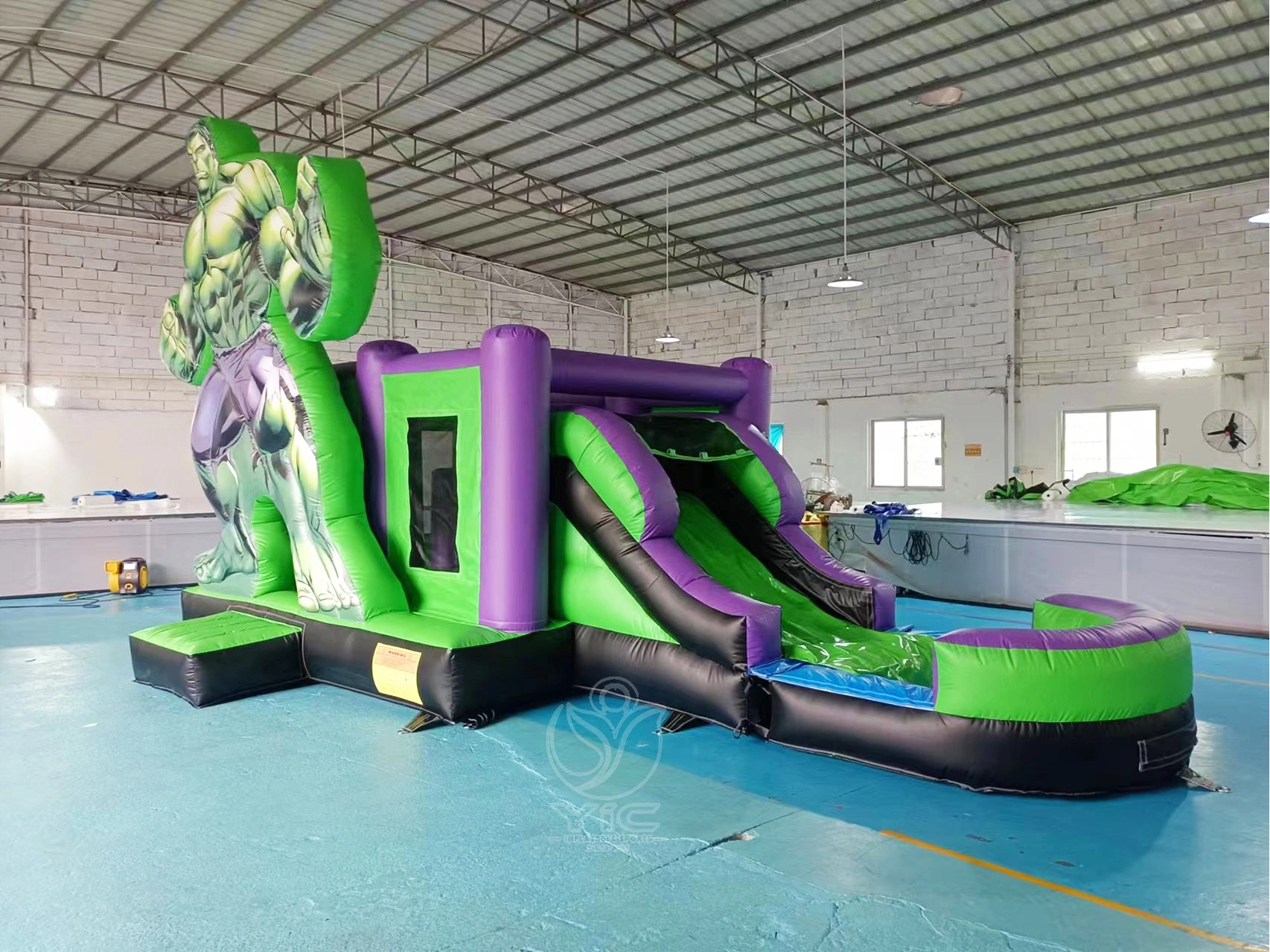 Hulk inflatable bounce house with slide product photo 2