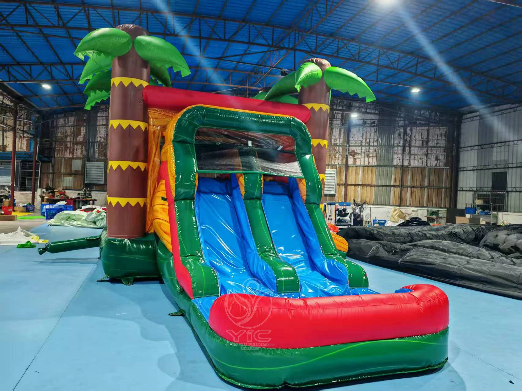 Tropical themed bounce house