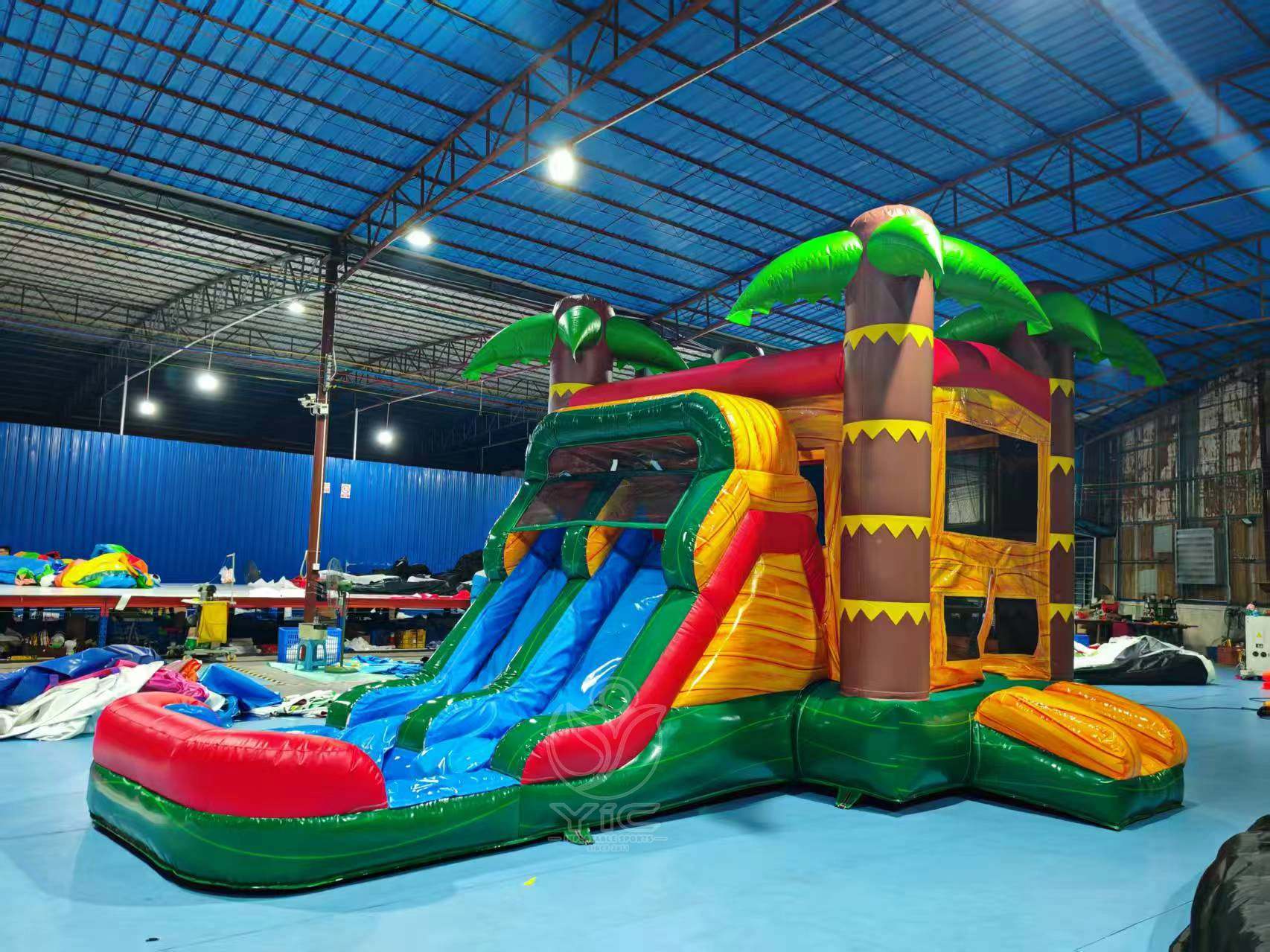 Tropical themed bounce house product photo 3
