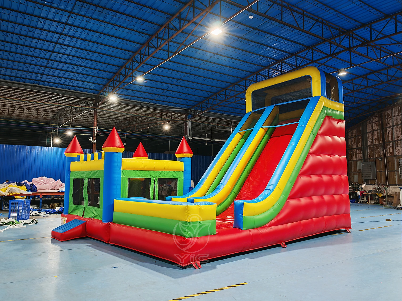 Castle slide combo bounce house