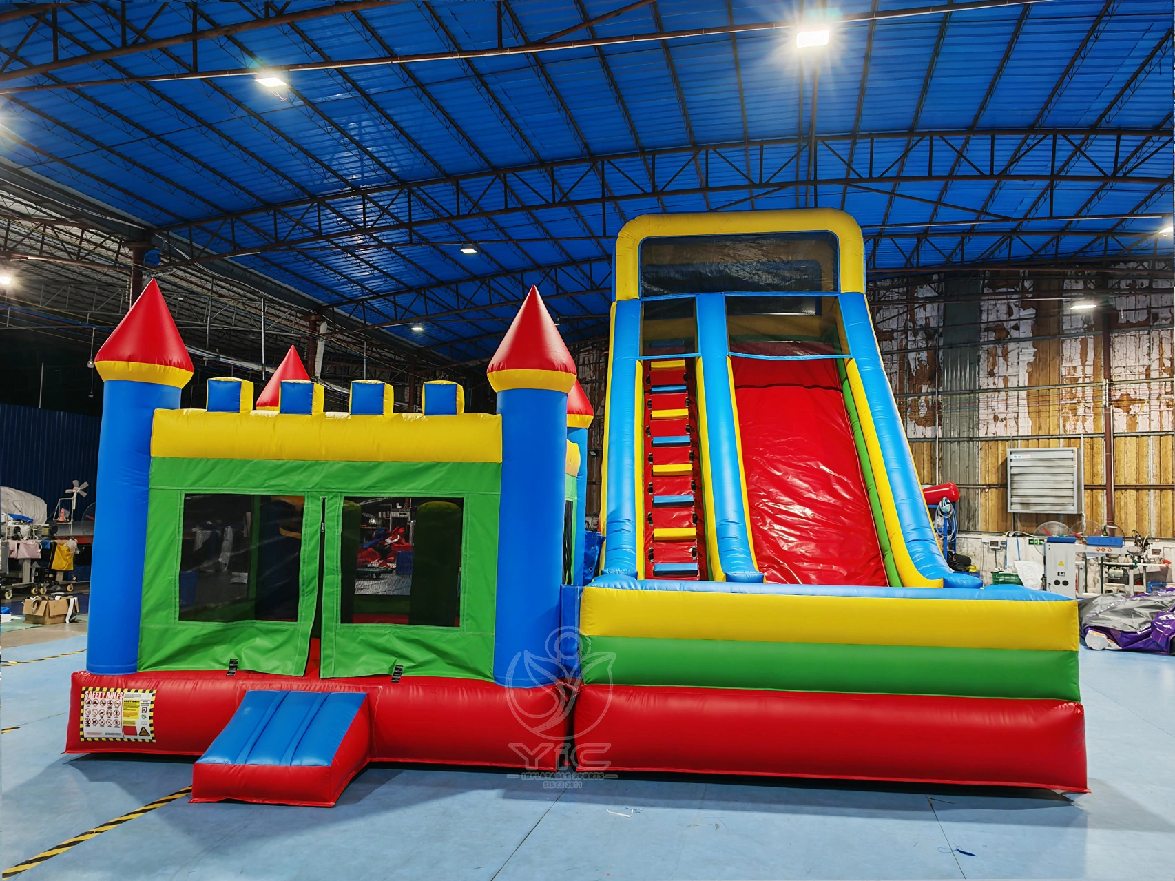 Castle slide combo bounce house product photo 2