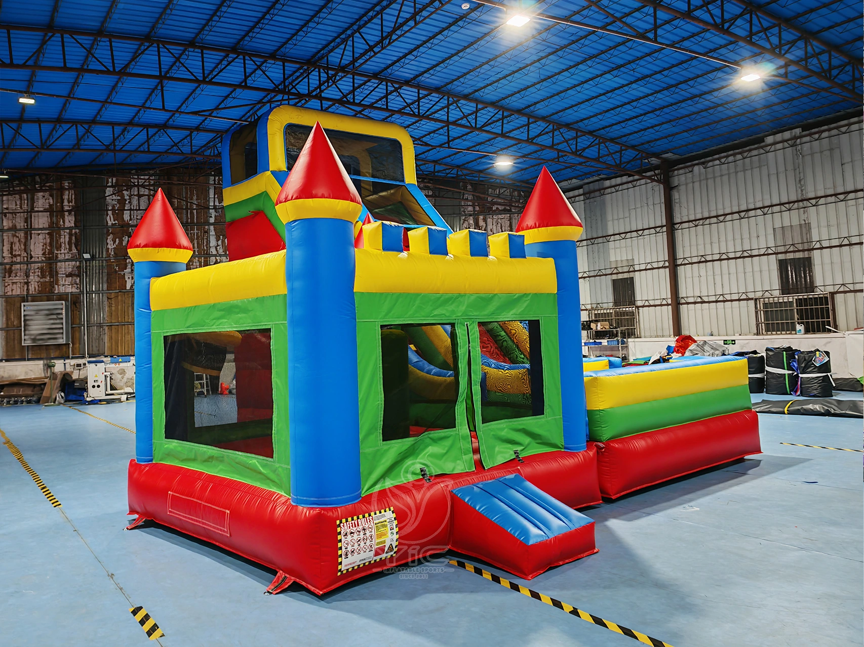 Castle slide combo bounce house product photo 3