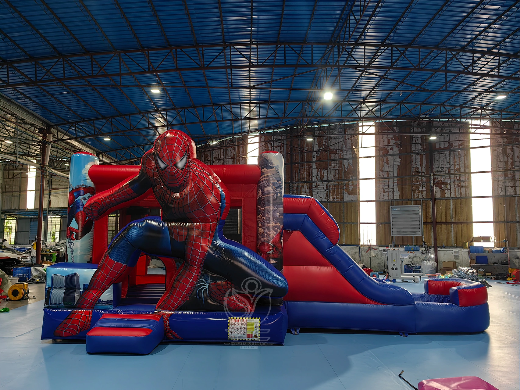 Inflatable spiderman bounce house product photo 2