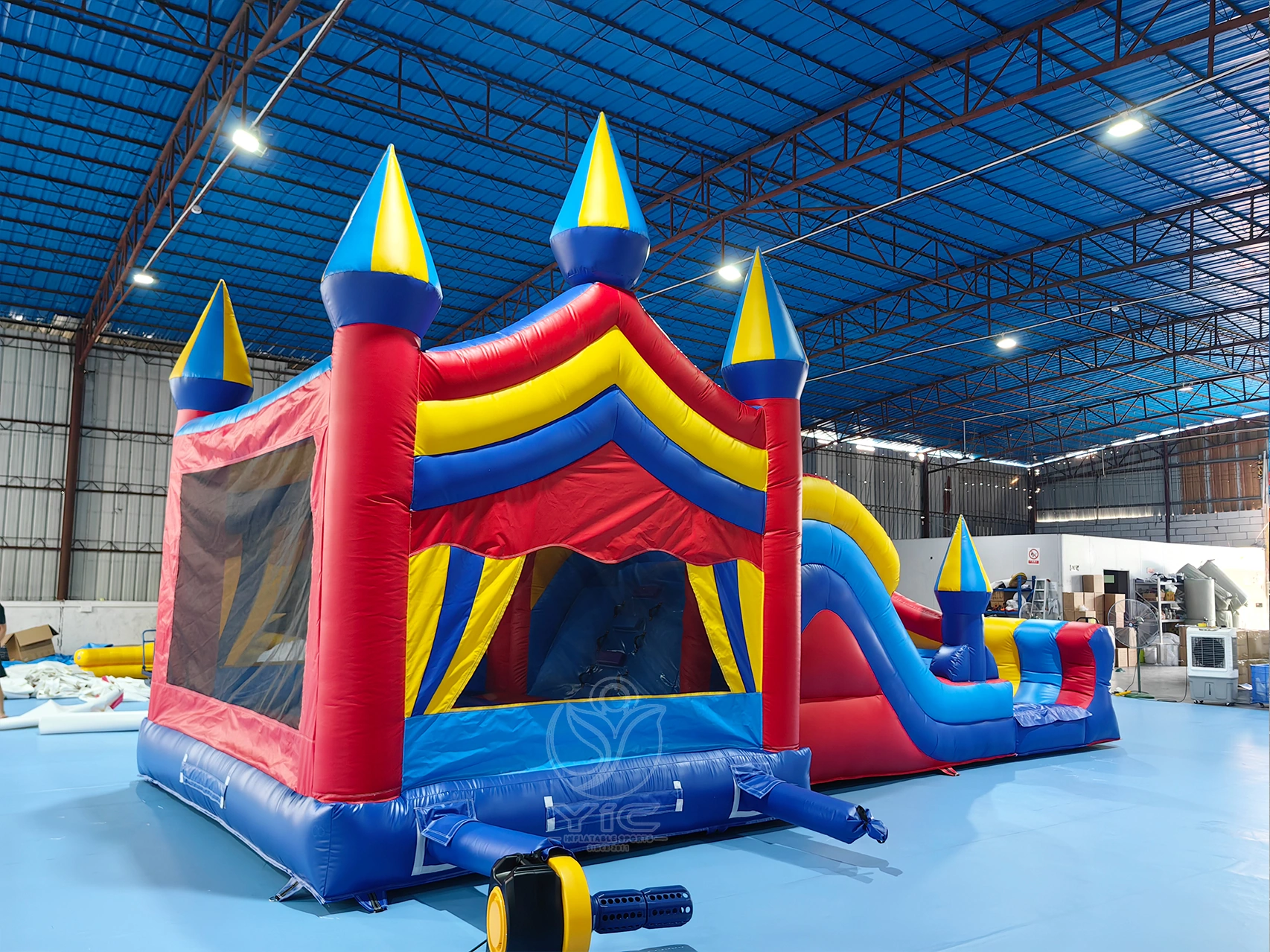 Dual lane slide bounce house product photo 5