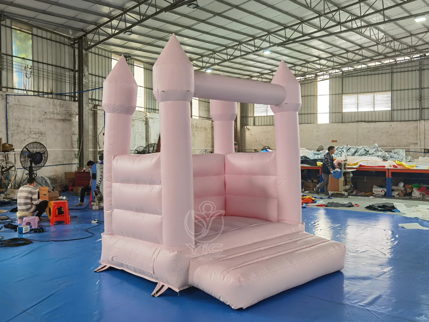 Light pink bounce house product photo 2