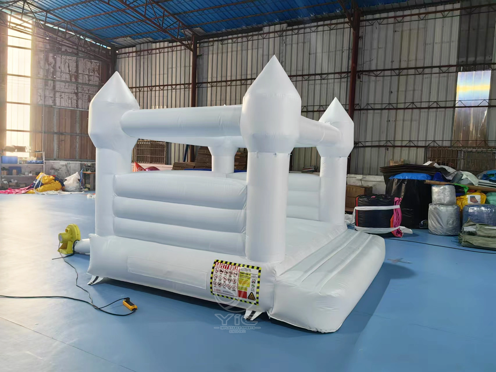 Commercial grade white bounce house product photo 4