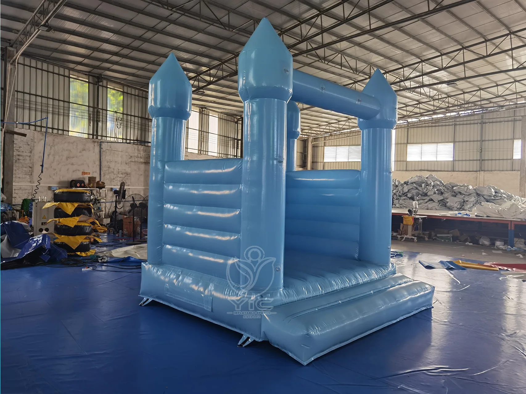 Light blue bounce house product photo 2
