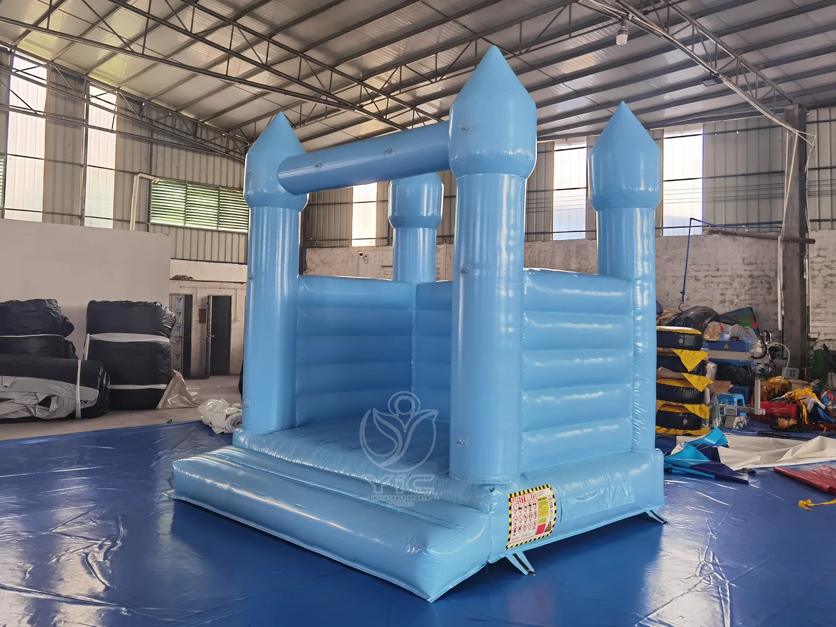 Light blue bounce house product photo 4