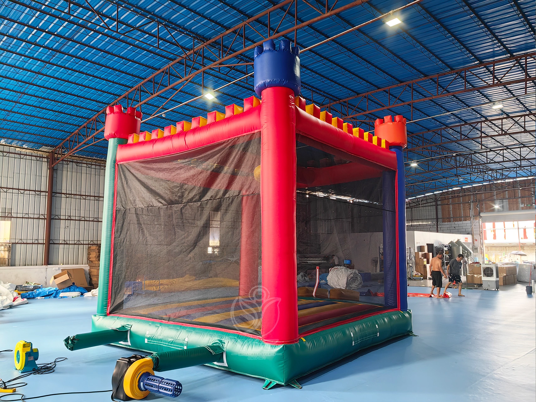 Bounce house with basketball hoop inside product photo 4