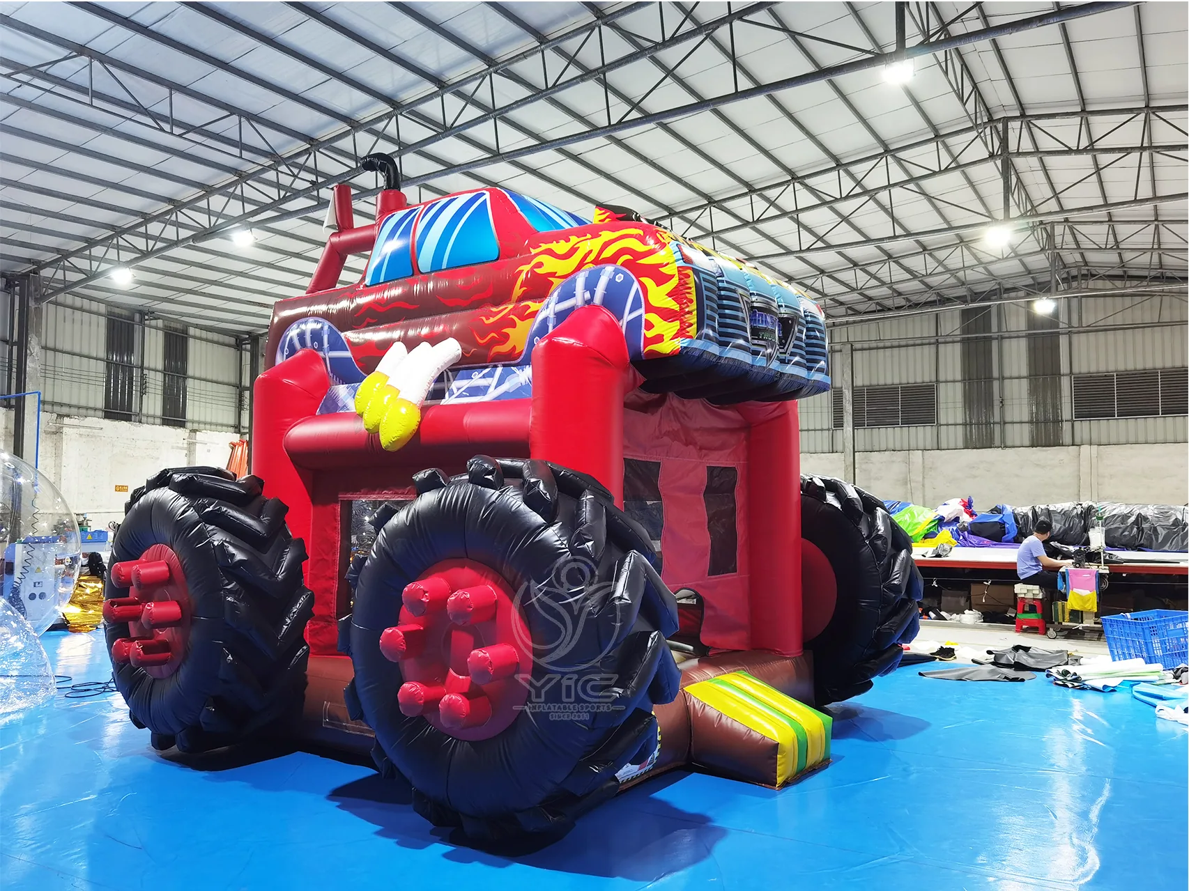 Monster truck bounce house rental, a commercial bounce house and bouncy castle by YIC Inflatable Sports