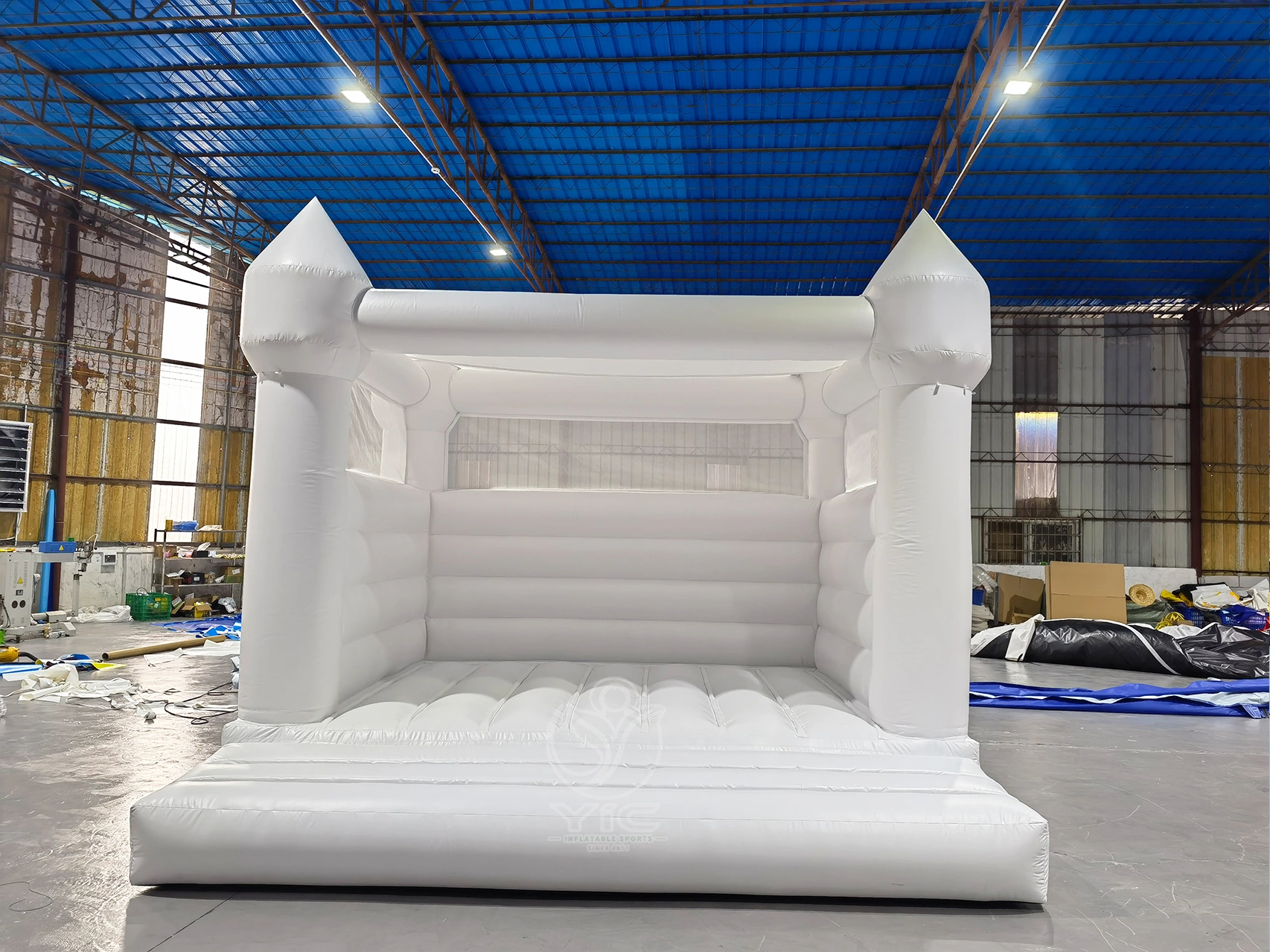 Commercial white bounce house product photo 2
