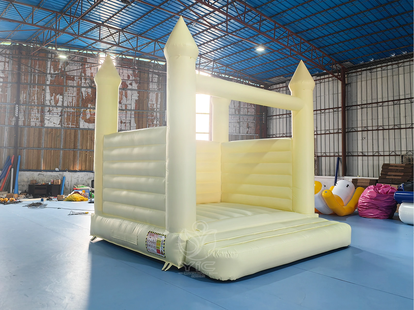Pastel yellow bounce house product photo 2