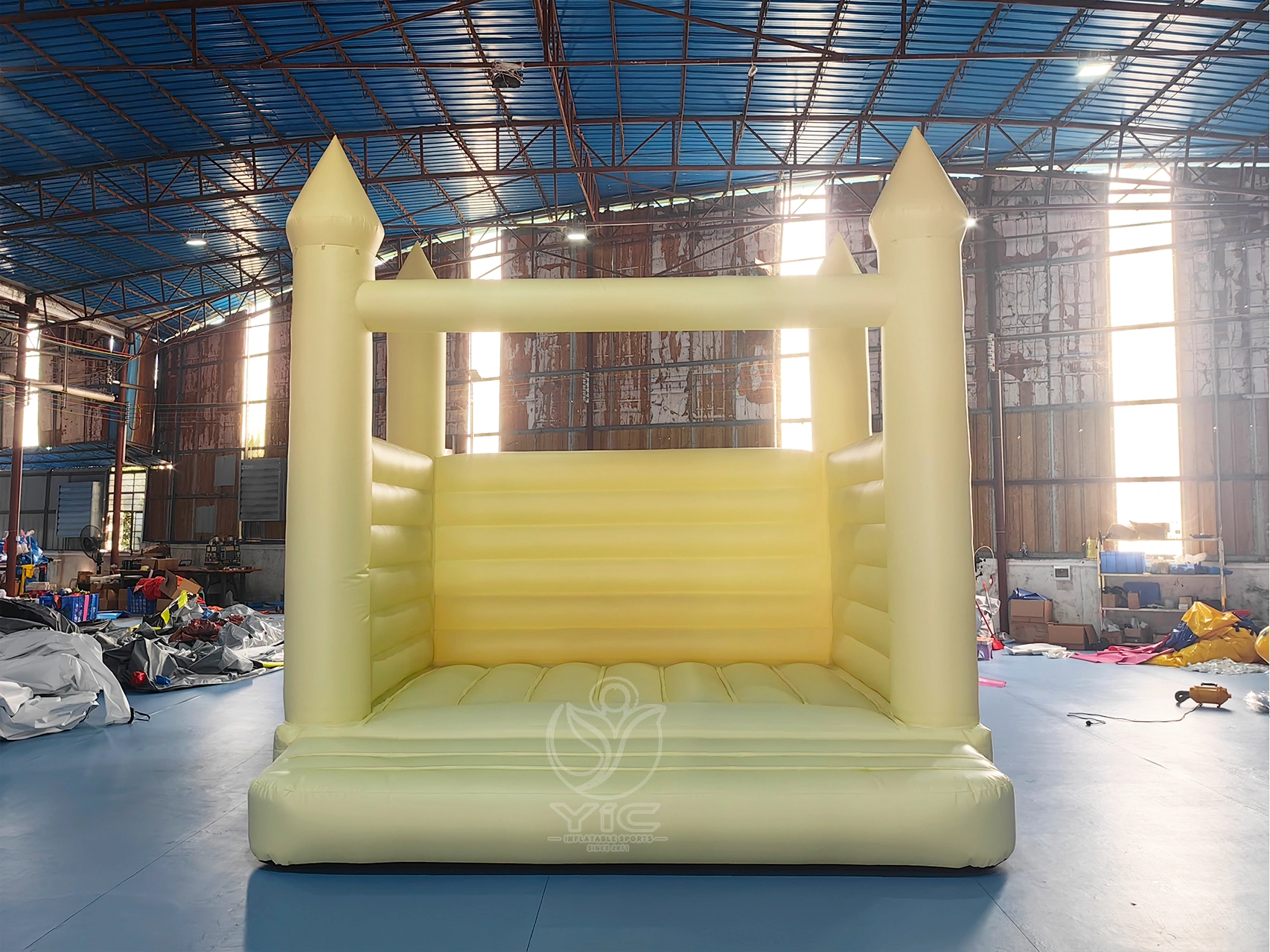 Pastel yellow bounce house product photo 3