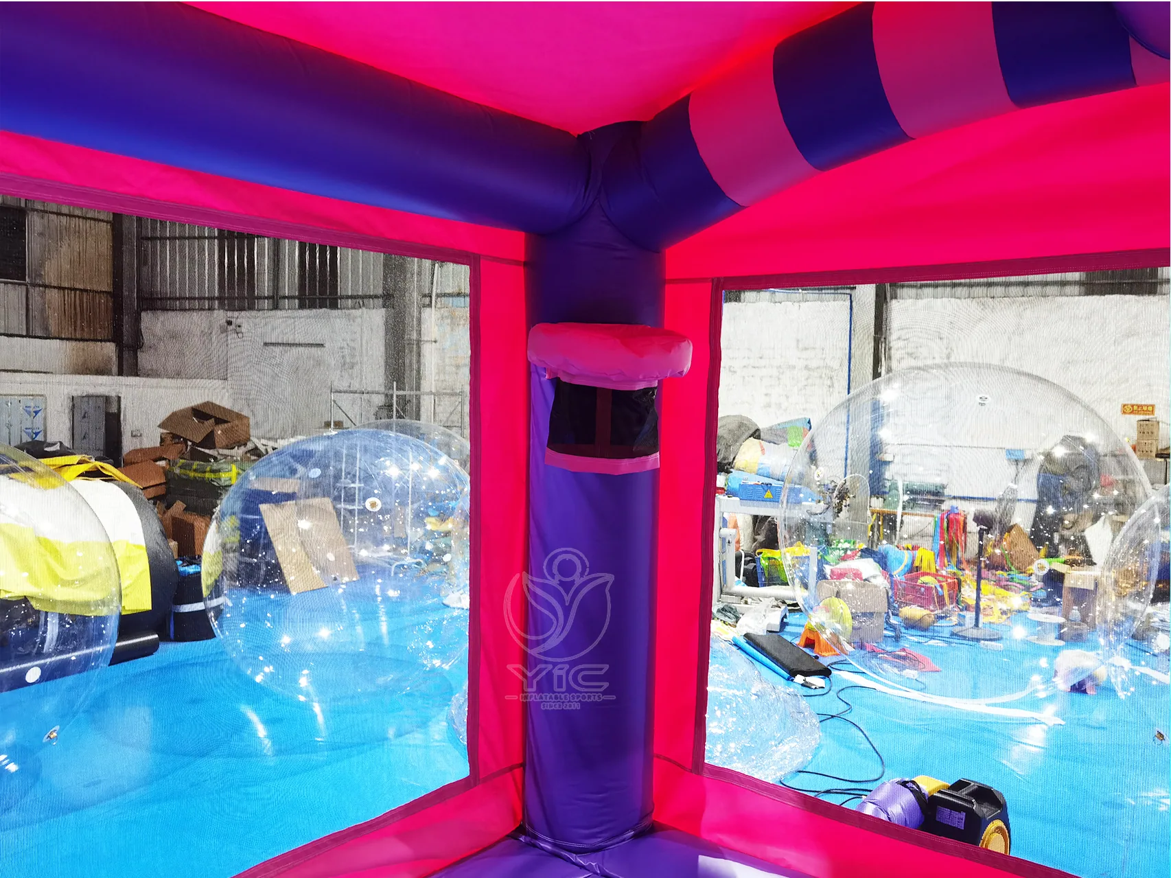 Pink and purple bounce house product photo 5