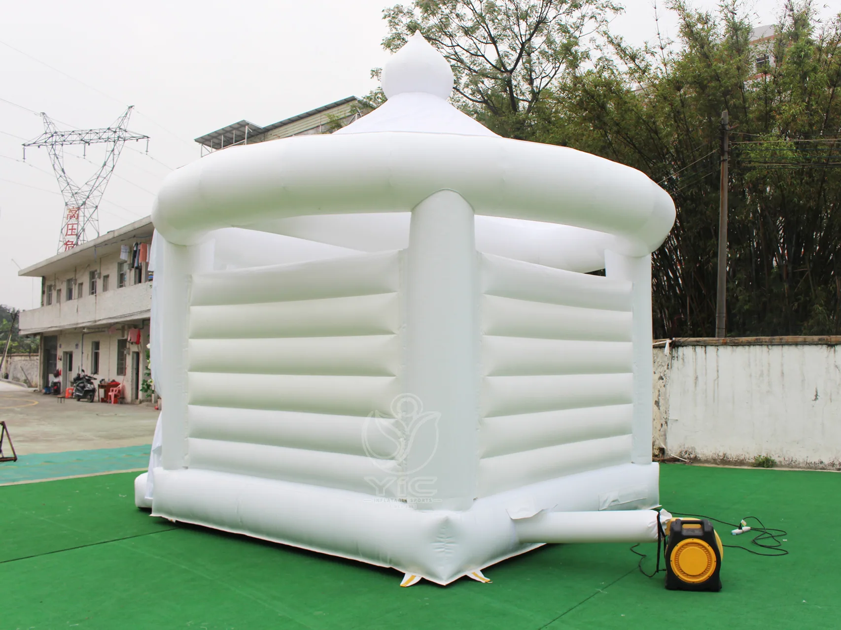 White wedding bounce house product photo 5