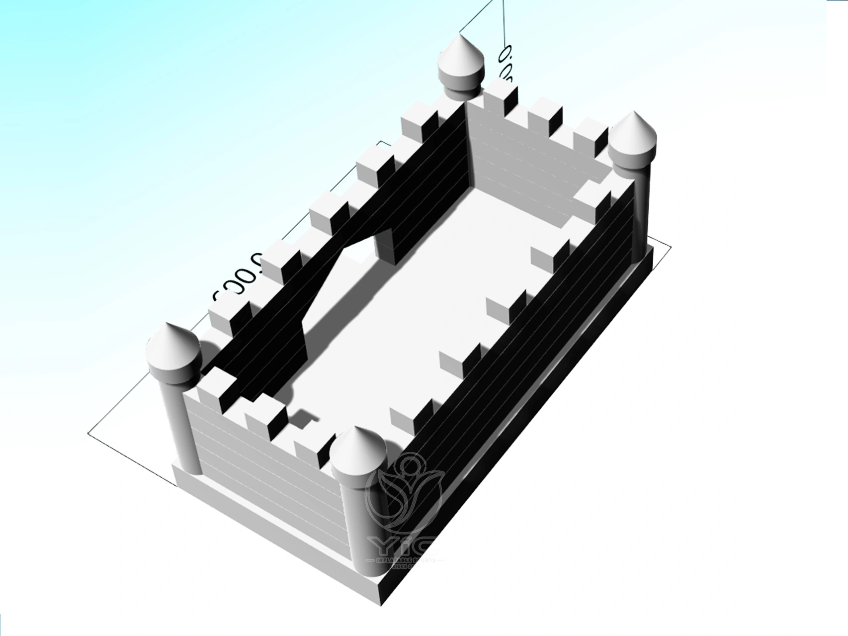 White jumping castle product photo 5