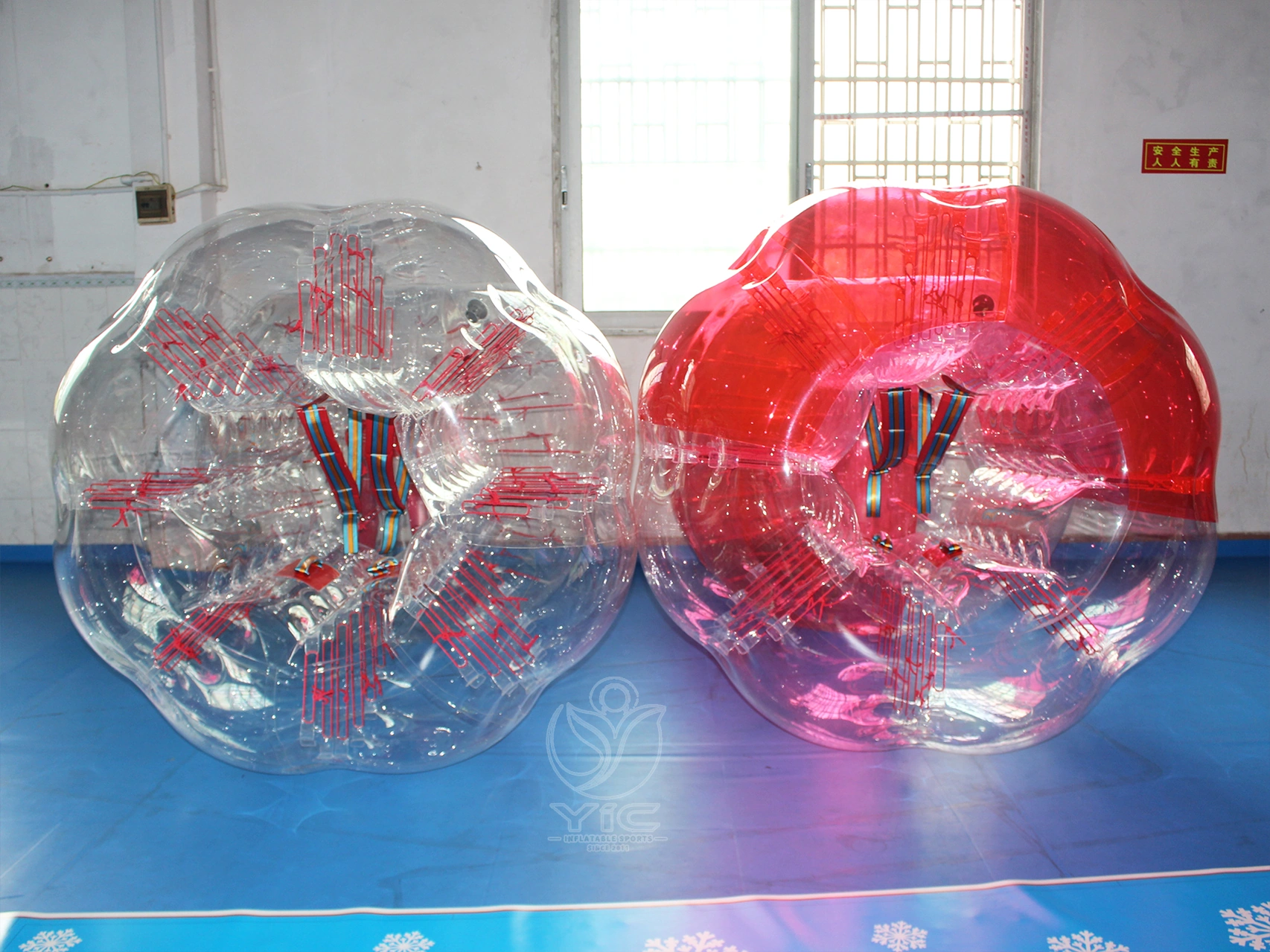 Soccer inflatable bubble, a commercial bumper ball and bubble-soccer attraction by YIC Inflatable Sports Soccer inflatable bubble, a commercial bumper ball and bubble-soccer attraction by YIC Inflatable Sports
