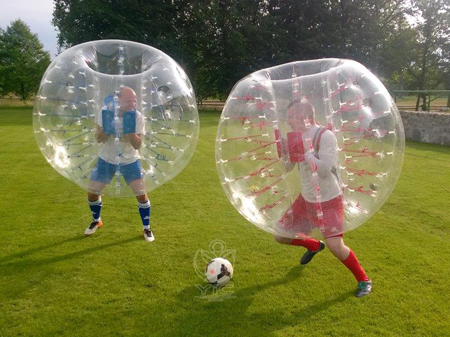 Inflatable bubble suit for adults