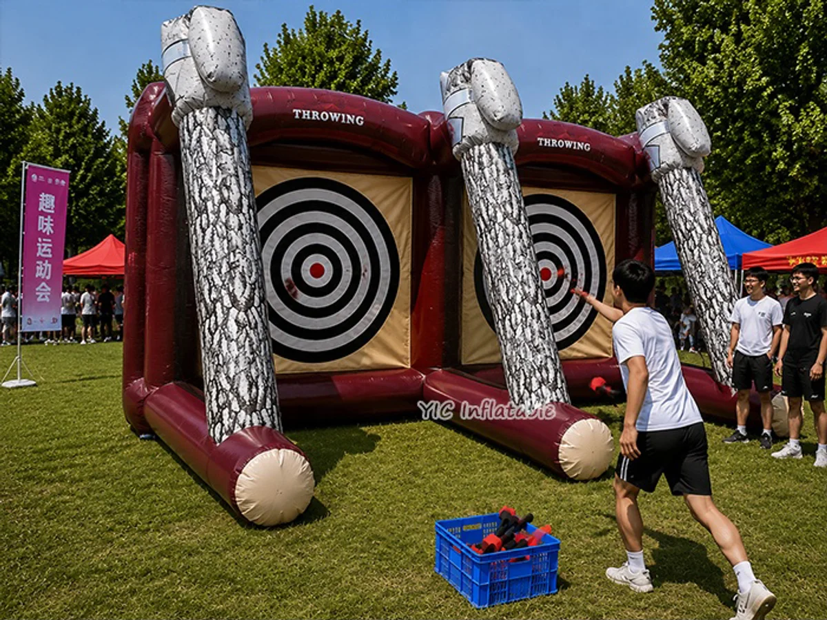 Dual target axe throwing inflatable product photo 2