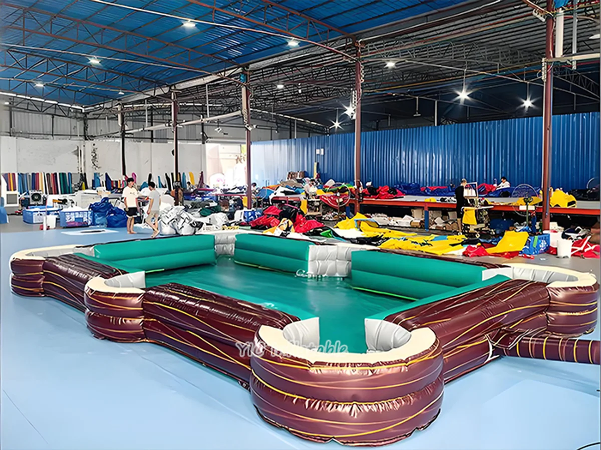 Inflatable billiards table, a commercial custom-size inflatable billiards table attraction by YIC Inflatable Sports
