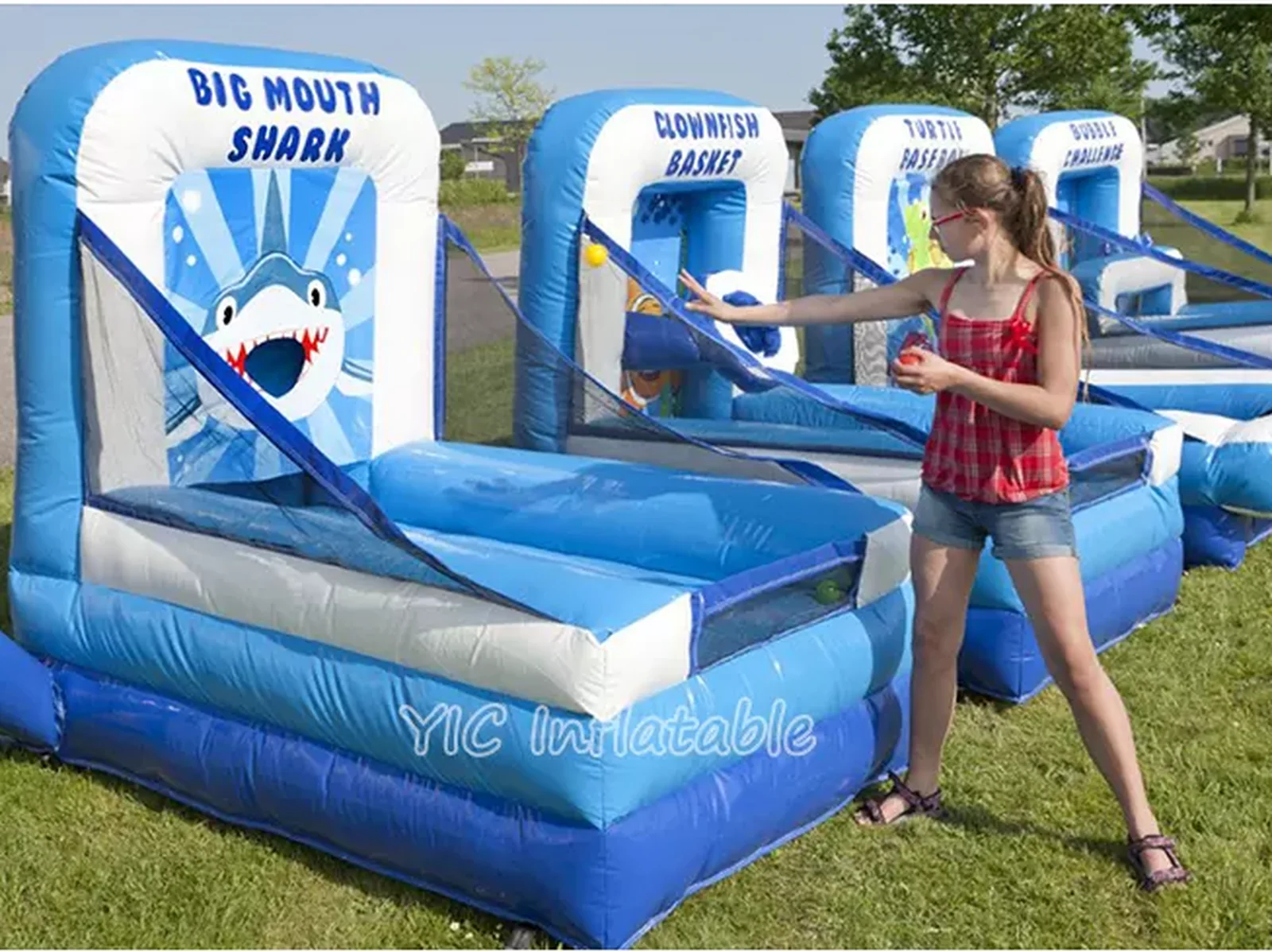 Inflatable carnival games for sale, a commercial commercial inflatable carnival game station by YIC Inflatable Sports
