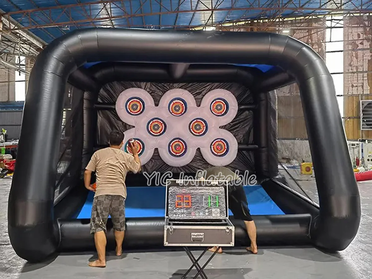 Inflatable electronic target toss game, a commercial inflatable electronic target toss attraction by YIC Inflatable Sports