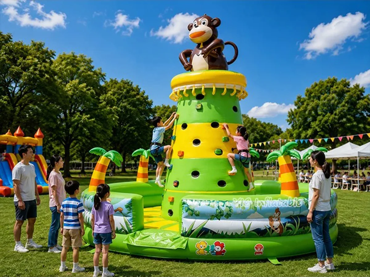 Rock climbing wall inflatable, a commercial inflatable rock climbing wall by YIC Inflatable Sports