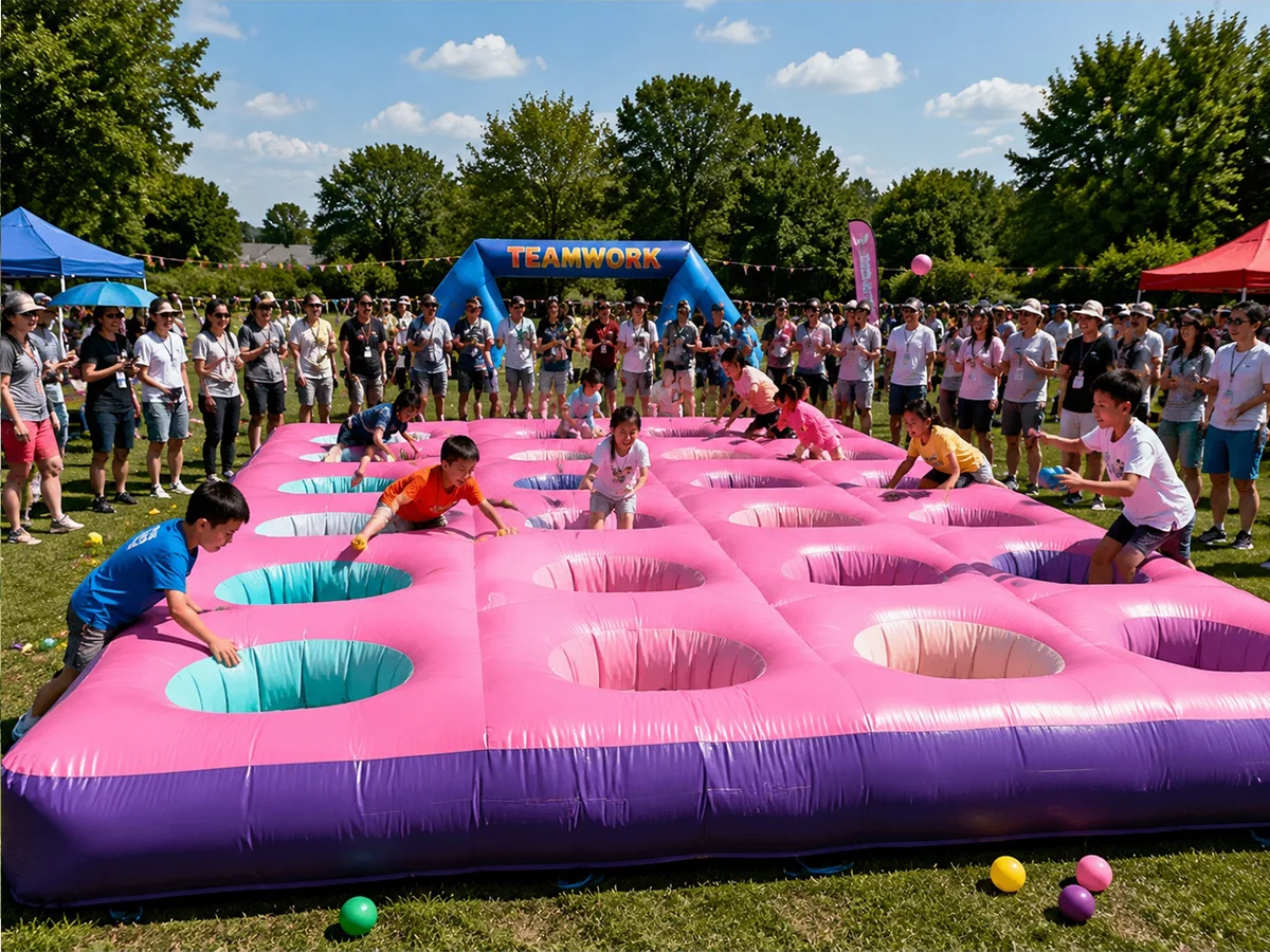Inflatable tyre obstacle run, a commercial large inflatable tyre obstacle challenge by YIC Inflatable Sports