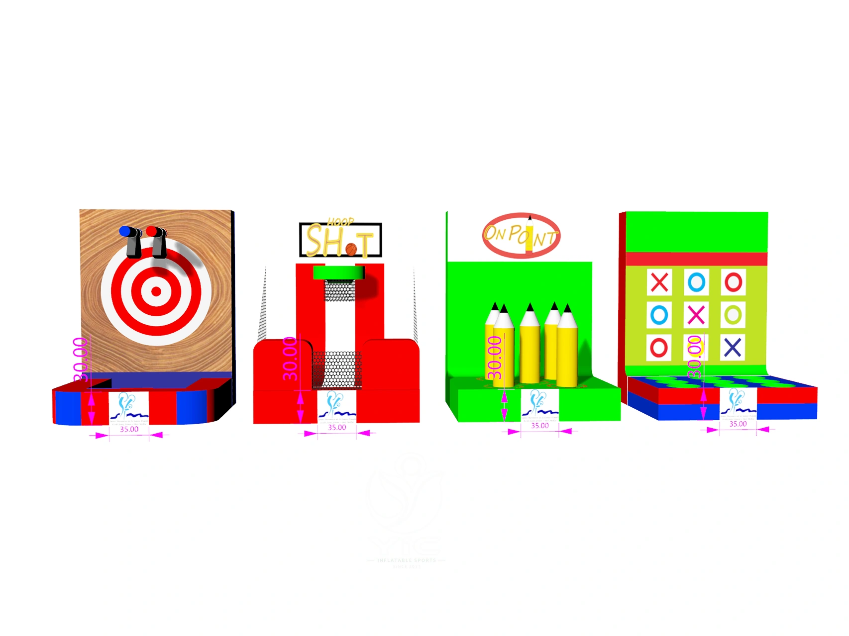 4 in 1 inflatable carnival games product photo 5