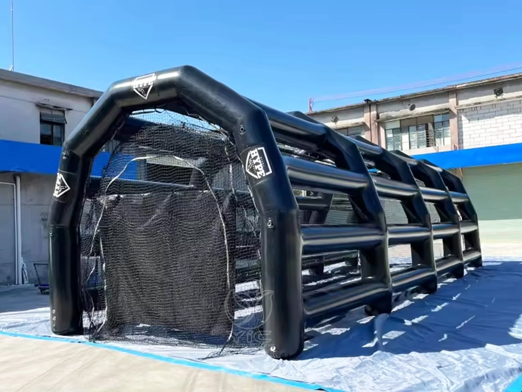 Inflatable batting tunnels, a commercial interactive inflatable game by YIC Inflatable Sports Inflatable batting tunnels, a commercial interactive inflatable game by YIC Inflatable Sports