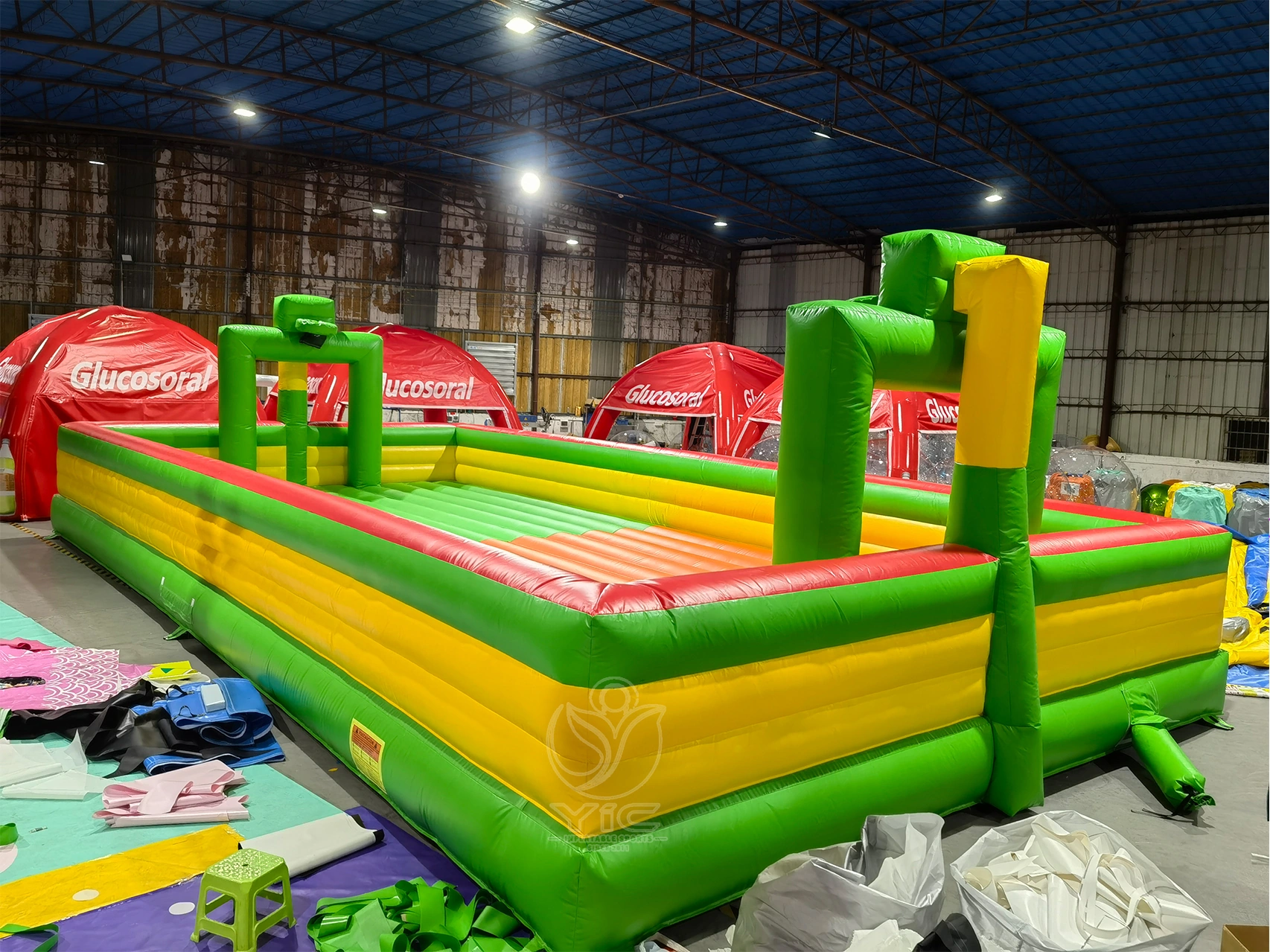 Inflatable soccer field for kids