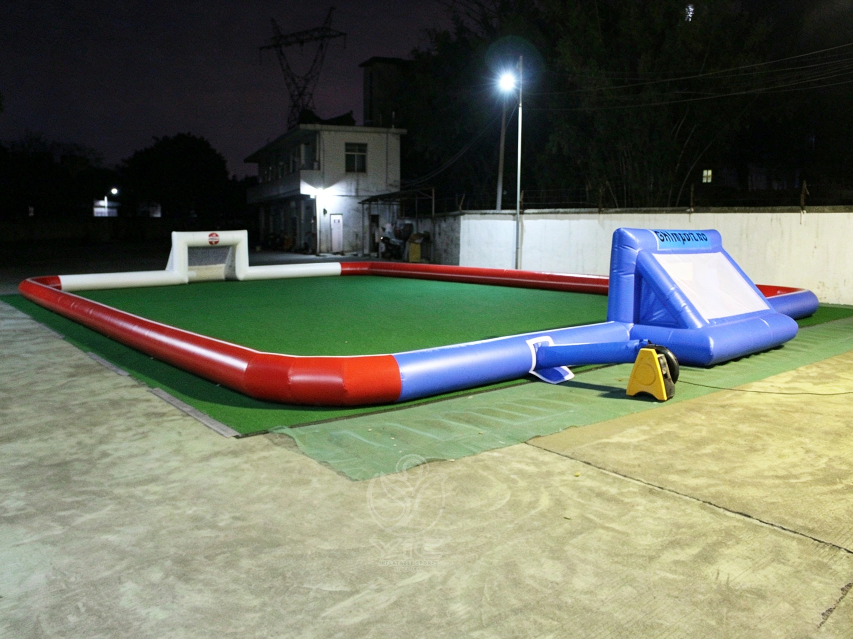 Outdoor inflatable soccer field