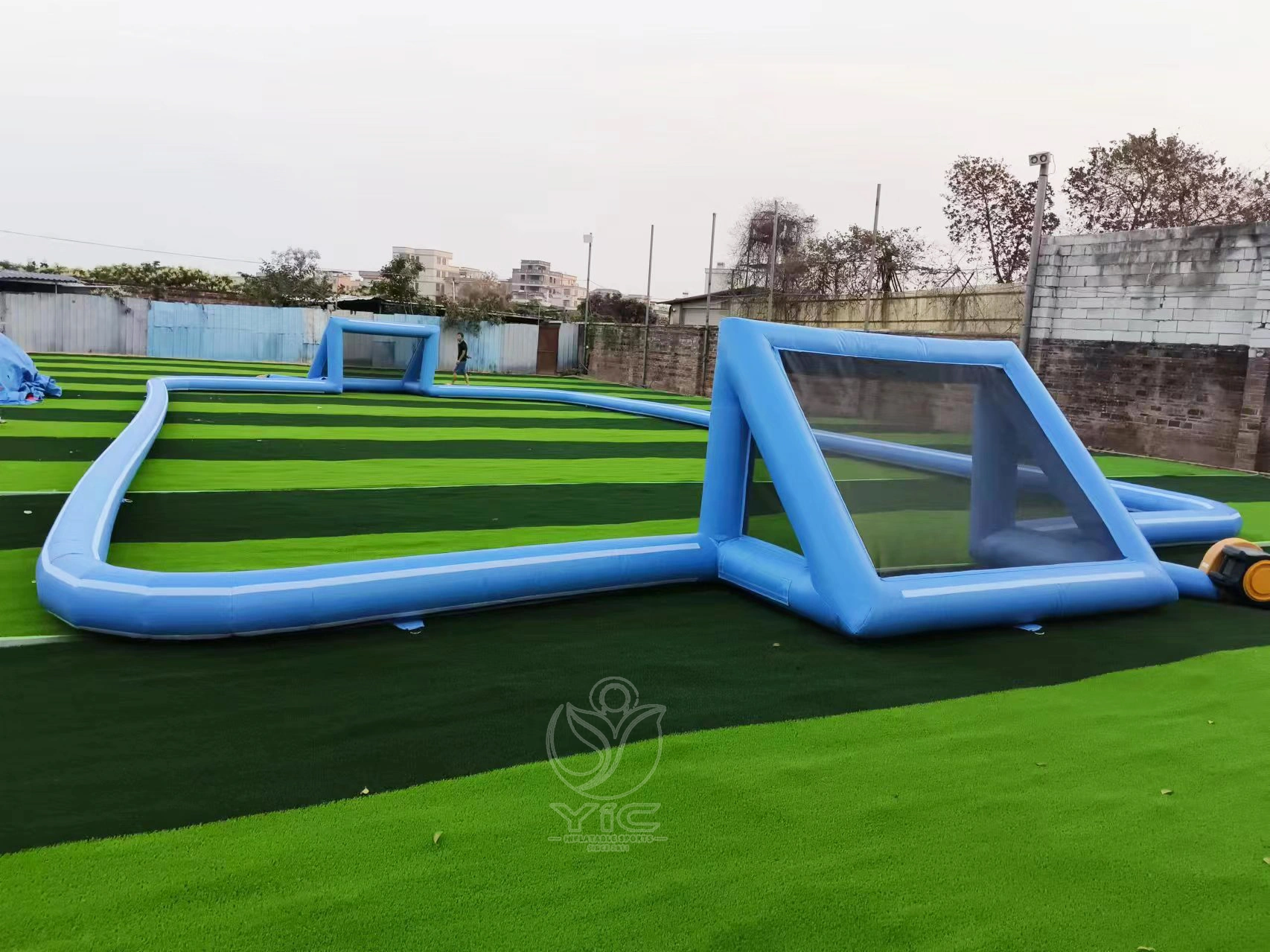 Inflatable soccer field