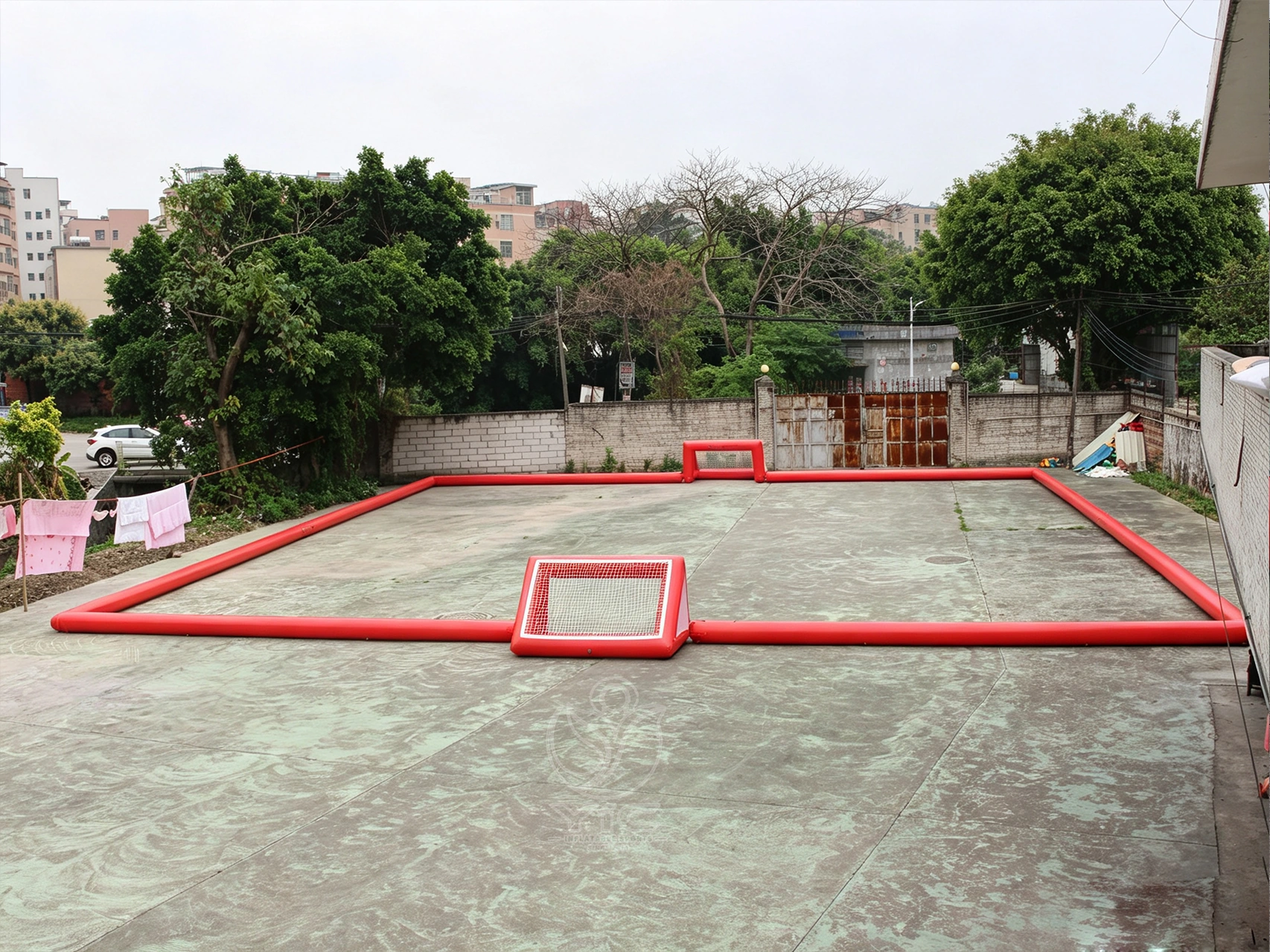 Portable inflatable soccer field product photo 2