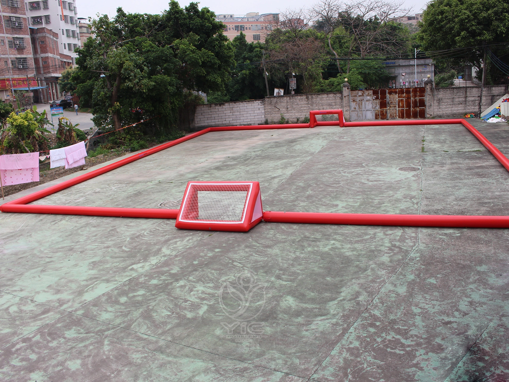 Portable inflatable soccer field product photo 3