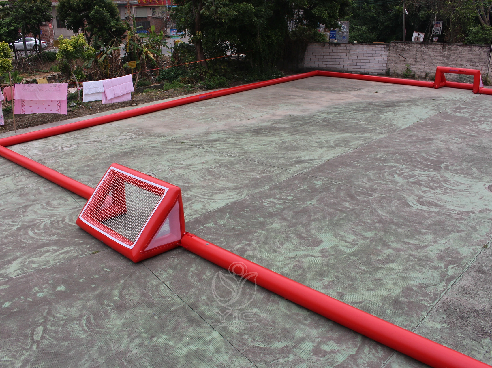 Portable inflatable soccer field product photo 4