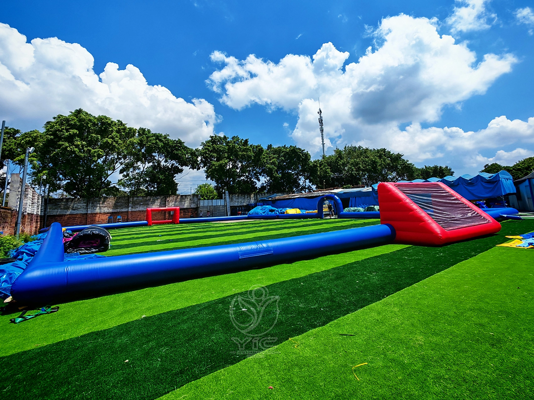 Inflatable soccer football field