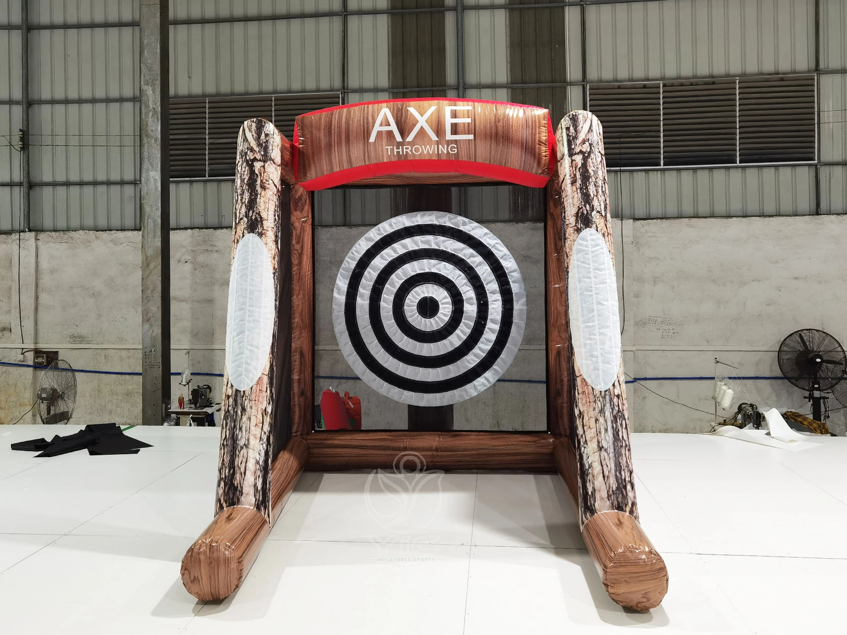 Axe throwing inflatable game, a commercial interactive inflatable game by YIC Inflatable Sports Axe throwing inflatable game, a commercial interactive inflatable game by YIC Inflatable Sports
