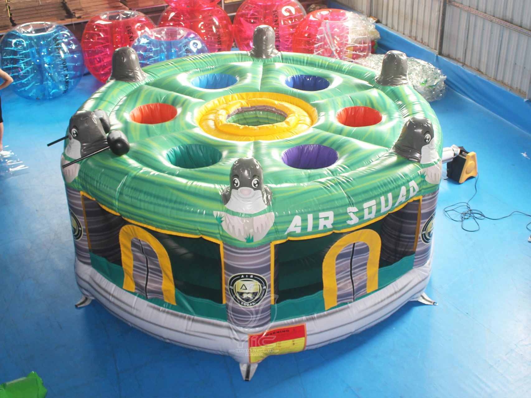 Human sized whac a mole, a commercial interactive inflatable game by YIC Inflatable Sports Human sized whac a mole, a commercial interactive inflatable game by YIC Inflatable Sports