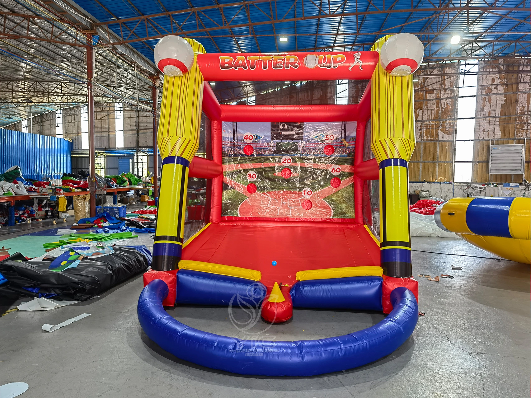 Batter up inflatable game, a commercial interactive inflatable game by YIC Inflatable Sports Batter up inflatable game, a commercial interactive inflatable game by YIC Inflatable Sports