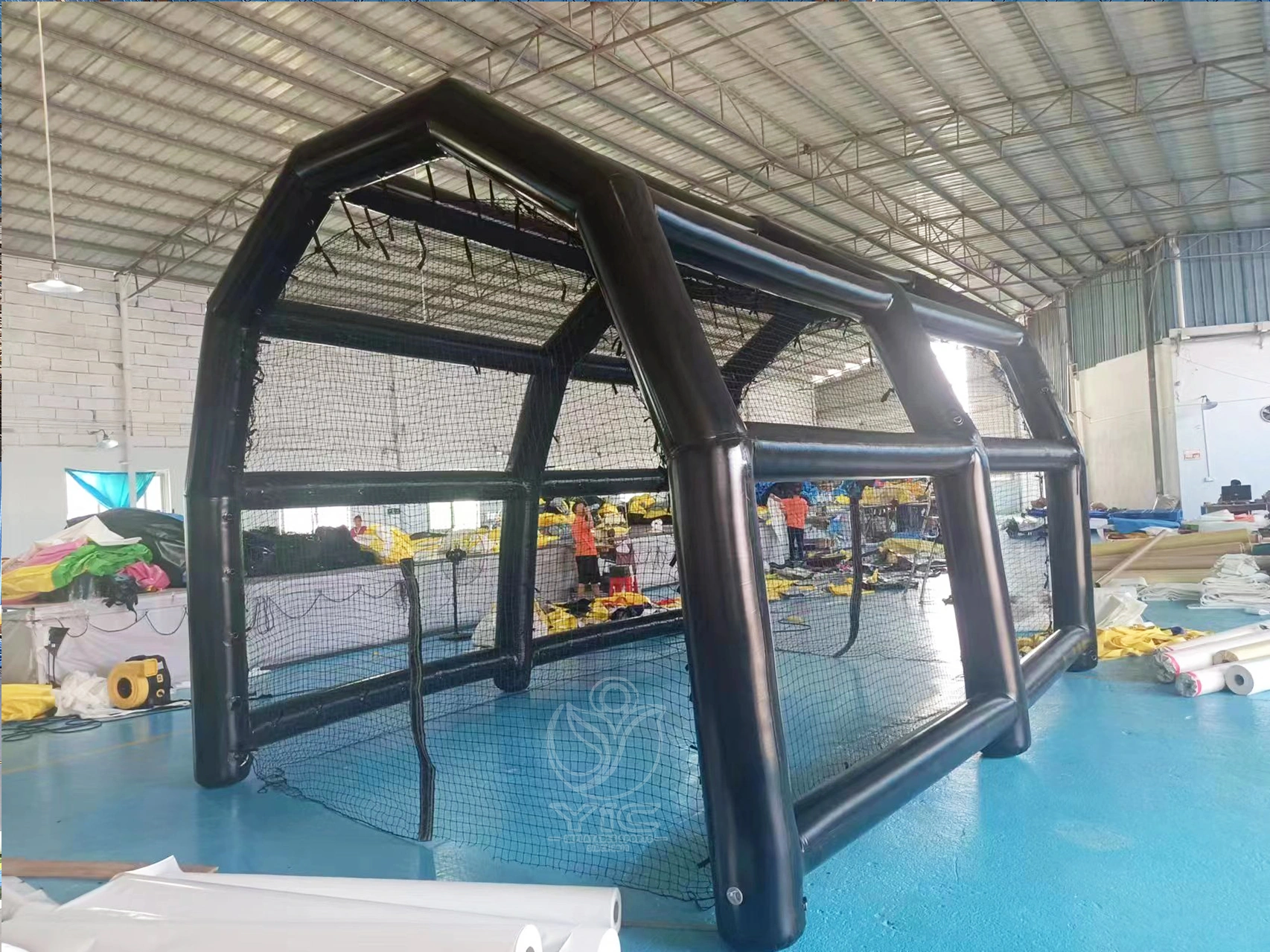 Commercial inflatable batting cage