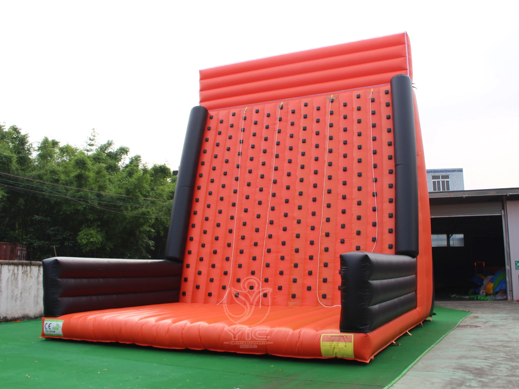 Commercial rock climbing wall