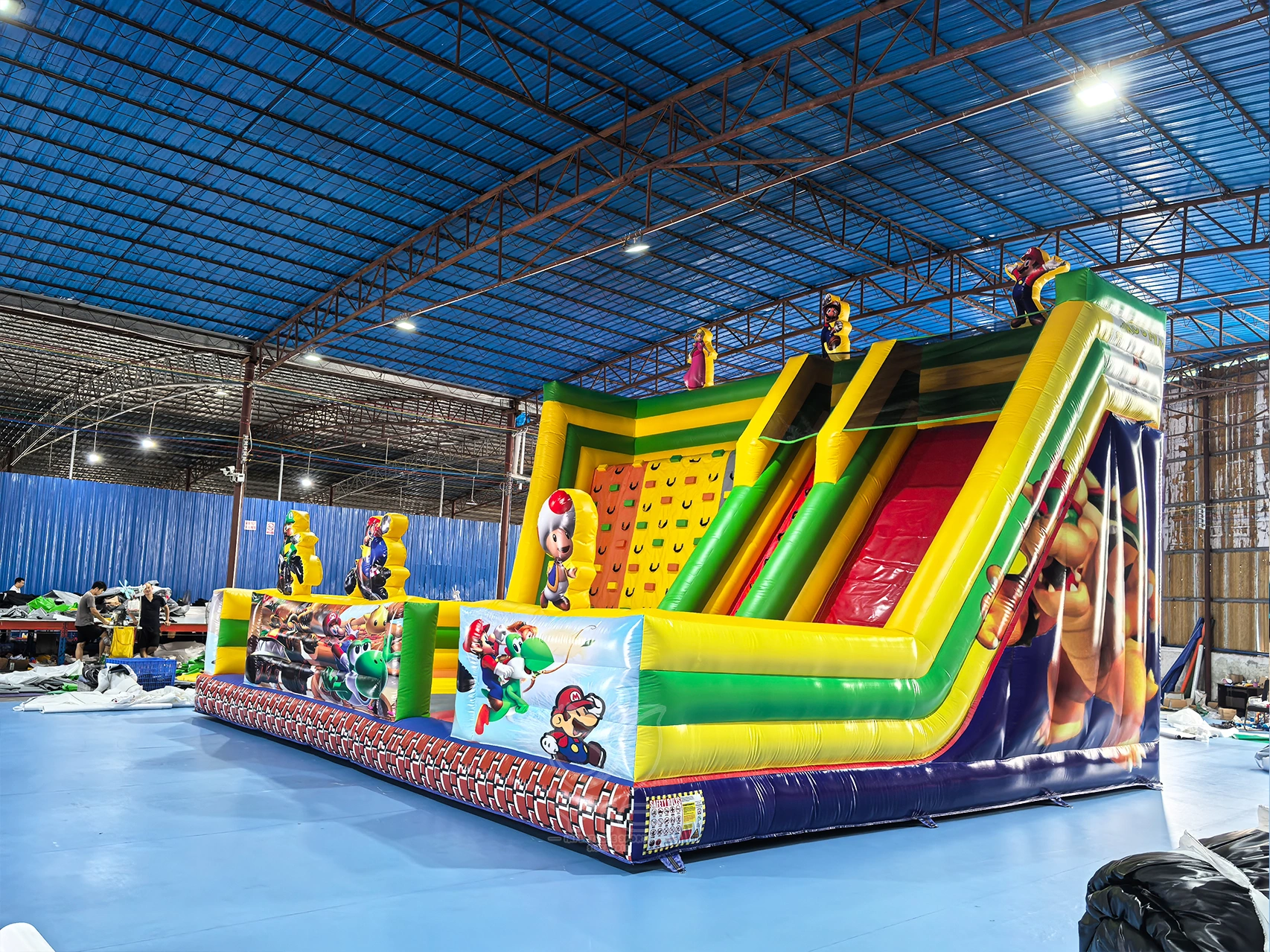 Commercial mario kart theme inflatable slide and climb product photo 3